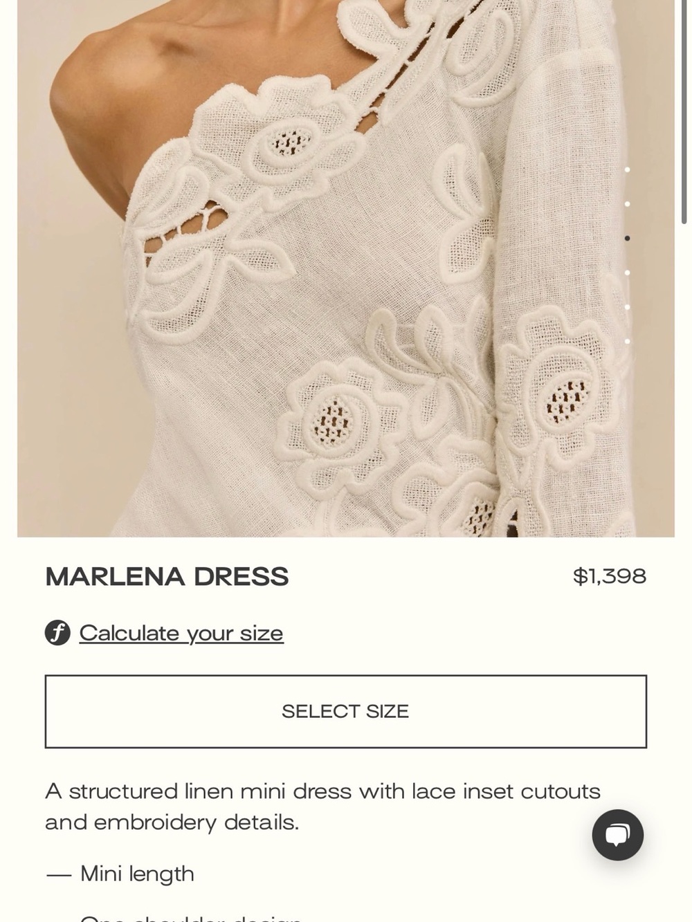 NWOT cult gaia Marlena Dress in Off White - Picture 2 of 11